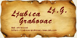 Ljubica Grahovac vizit kartica